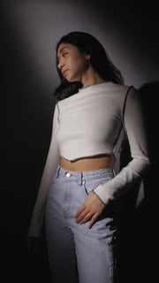 Contrast Stitch Long Sleeve Top
